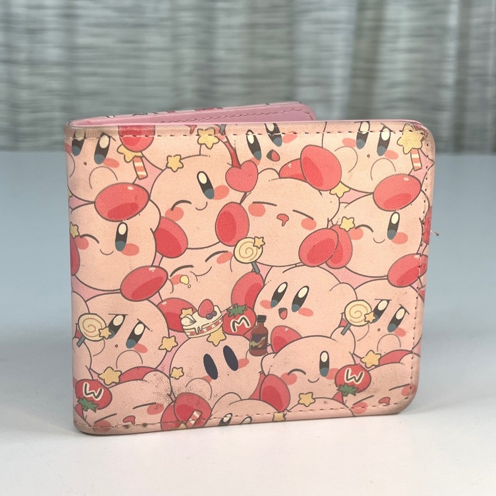 Nintendo Kirby Bifold Wallet Pink Unisex OS Good All Over Print Sweets Anime